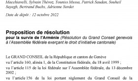 The Parliament of the Canton of Geneva adopted a resolution condemning aggression of Azerbaijan against Armenia