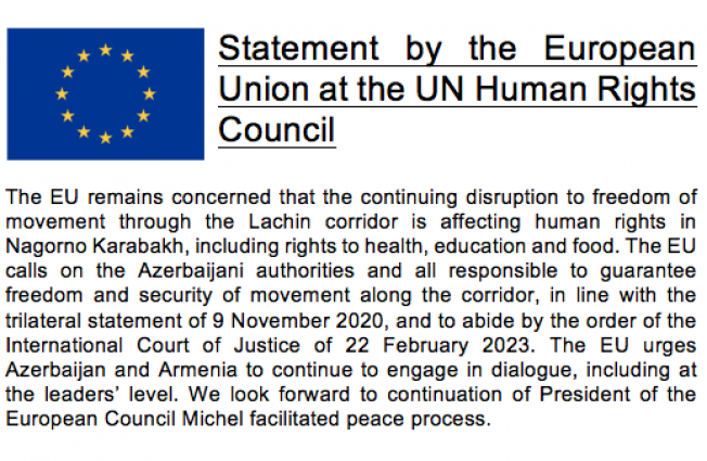 The statement delivered by the European Union during the General Debate of the UN Human Rights Council agenda item 2