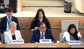 ՄԱԿ-ի Մարդու իրավունքների խորհրդում Հայաստանը 41 երկրների անունից հանդես է եկել համատեղ հայտարարությամբ Ցեղասպանության հանցագործության կանխարգելման և պատժման կոնվենցիայի 75-ամյակի կապակցությամբ
