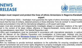 Azerbaijan must respect and protect the lives of ethnic Armenians in Nagorno-Karabakh: UN expert