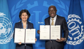 ՀՀ դեսպան Հասմիկ Տոլմաջյանը ԱՄԿ գլխավոր տնօրեն Ժիլբեր Հունգբոյին հանձնեց Հայաստանի կողմից ԱՄԿ թիվ 190 «Բռնության և ոտնձգության մասին» կոնվենցիայի վավերագրի բնօրինակը