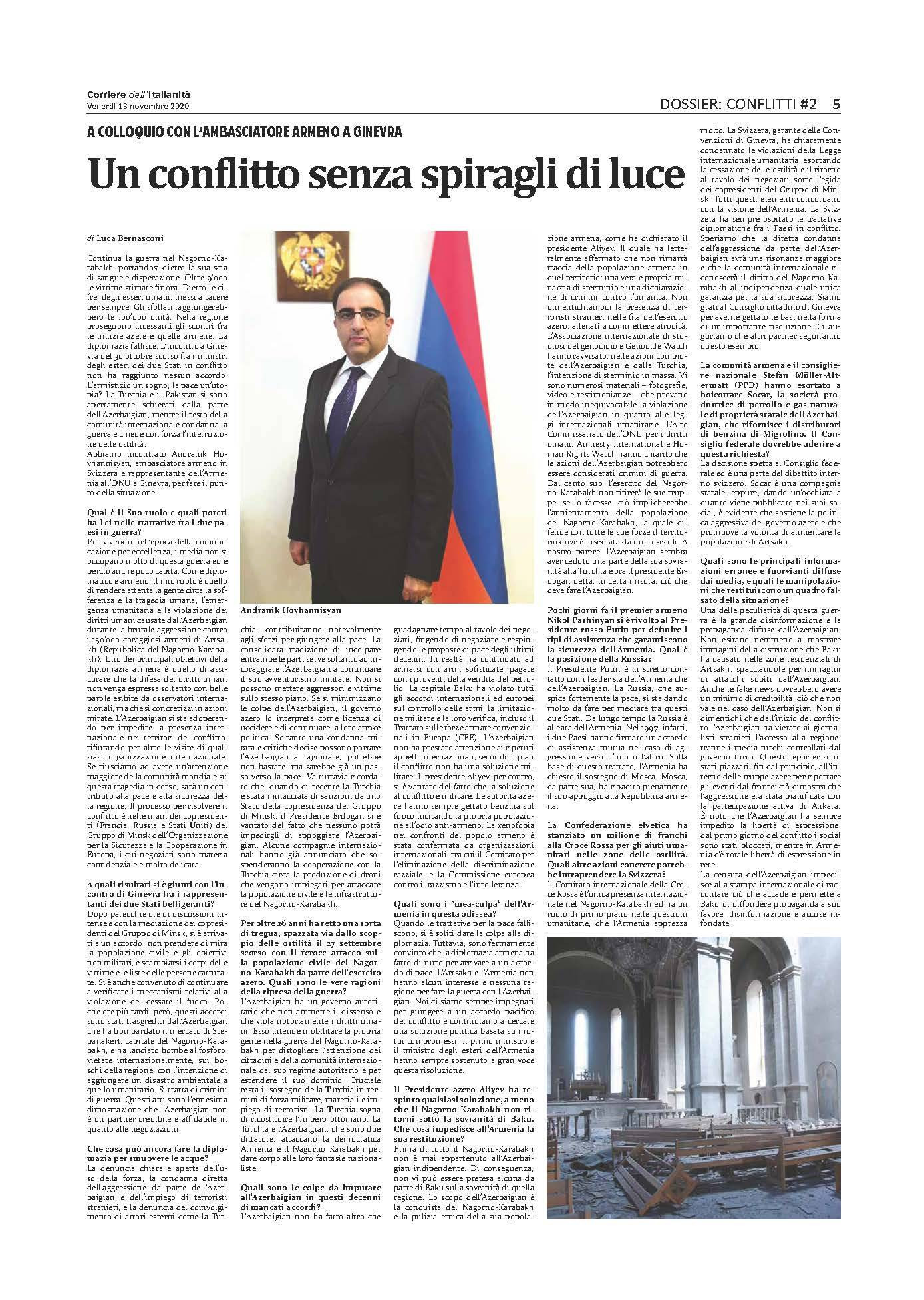 Interview with Andranik Hovhannisyan, Ambassador of Armenia to Switzerland and Permanent Representative at the United Nations Office in Geneva